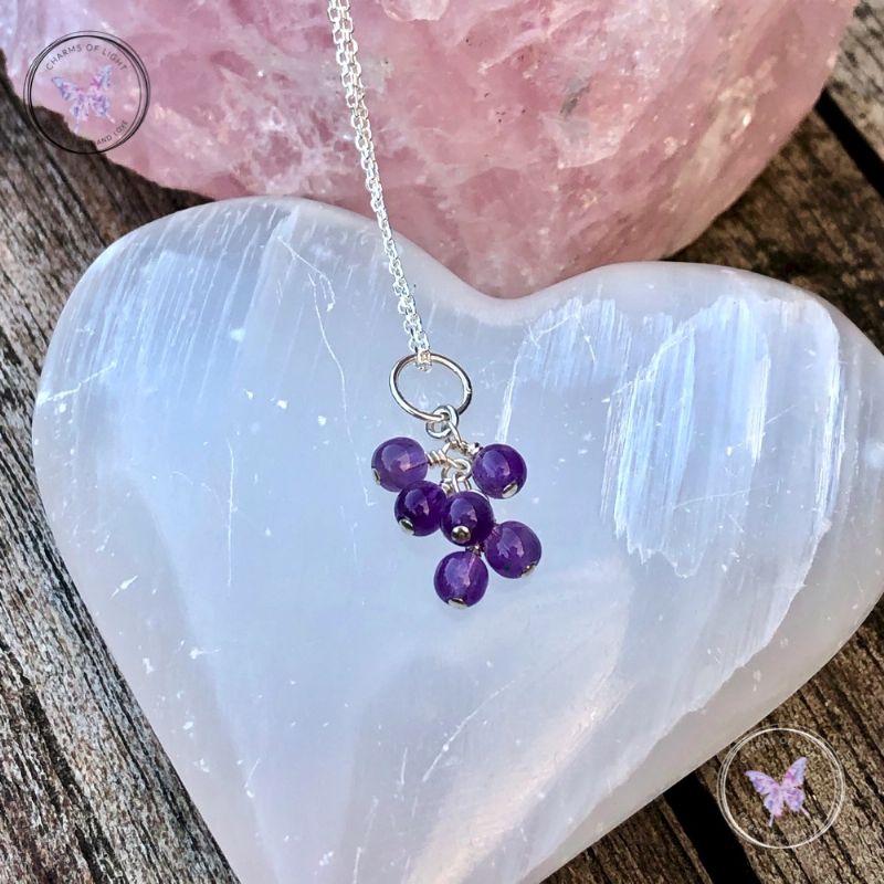 Xanadu Designs Amethyst Purple February Birthstone Charm For European Bracelets - Silver Plated